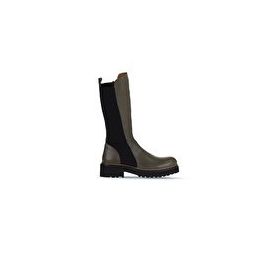 Bueno Shoes 01WT0803 Haki Deri Düz Kadın Çizme