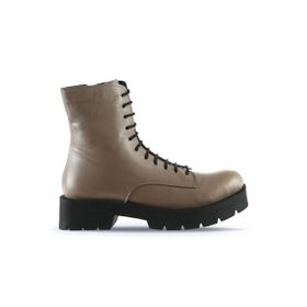 Bueno Shoes 01wt2501 Gri Deri Düz Kadın Bot