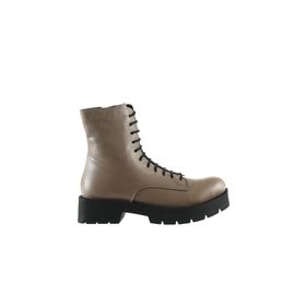 Bueno Shoes 01wt2501 Gri Deri Kadın Düz Bot