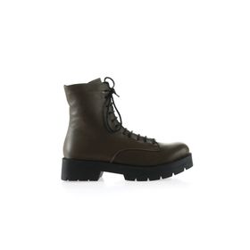 Bueno Shoes 01WT2501 Haki Deri Kadın Bot
