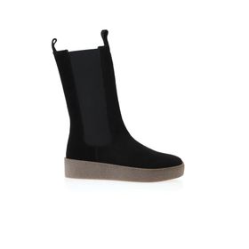 Bueno Shoes 01WT3004 Siyah Süet Düz Kadın Bot