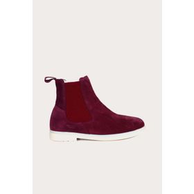 Bueno Shoes 01WT3300 Bordo Süet Kadın Düz Bot