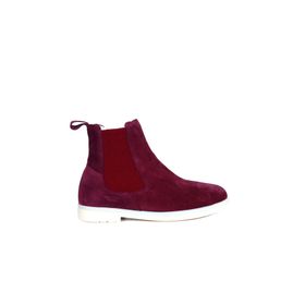 Bueno Shoes 01WT3300 Bordo Süet Kadın Düz Bot