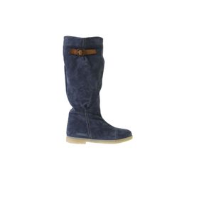 Bueno Shoes 01WT3314 Mavi Süet Kadın Çizme
