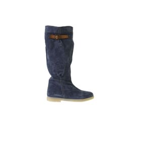 Bueno Shoes 01WT3314 Mavi Süet Kadın Çizme