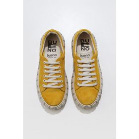 Bueno Shoes 01WT3401 Sarı Süet Kadın Dolgu Topuklu Spor Ayakkabı