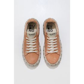 Bueno Shoes 01WT3401 Turuncu Süet Kadın Dolgu Topuklu Spor Ayakkabı