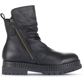 Bueno Shoes 01WT3800 Siyah Deri Kadın Düz Bot