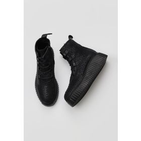 Bueno Shoes 01wt4603 Vizon Siyah Nubuk Deri Kadın Bot