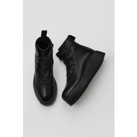 Bueno Shoes 01wt4603 Vizon Siyah Nubuk Deri Kadın Bot