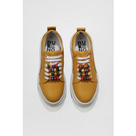 Bueno Shoes 01WT4705 Sarı Deri Kadın Spor Ayakkabı
