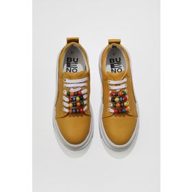 Bueno Shoes 01WT4705 Sarı Deri Kadın Spor Ayakkabı