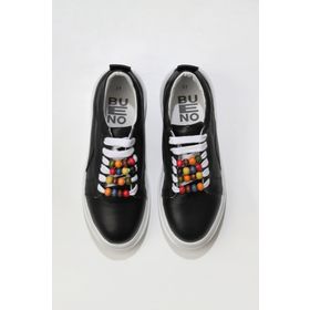 Bueno Shoes 01WT4705 Siyah Deri Kadın Spor Ayakkabı