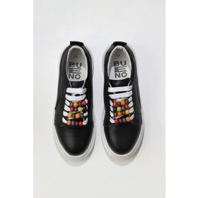 Bueno Shoes 01WT4705 Siyah Deri Kadın Spor Ayakkabı