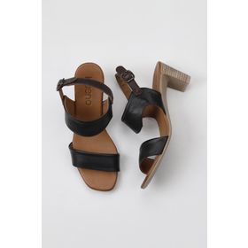 Bueno Shoes 01WU11100 Siyah Deri Kadın Topuklu Ayakkabı