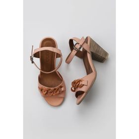 Bueno Shoes 01WU11200 Pudra Deri Kadın Topuklu Sandalet