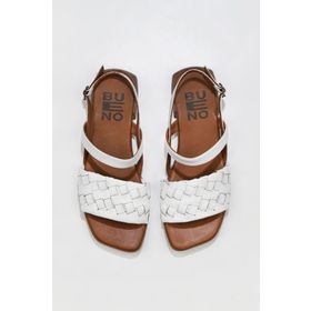 Bueno Shoes 01wu1810 Beyaz Deri Kadın Sandalet