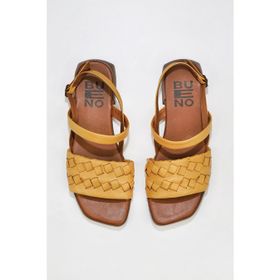 Bueno Shoes 01WU1810 Sarı Deri Kadın Sandalet