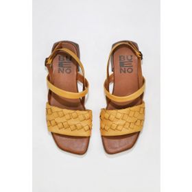 Bueno Shoes 01WU1810 Sarı Deri Kadın Sandalet