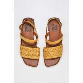 Bueno Shoes 01WU1810 Sarı Deri Kadın Sandalet