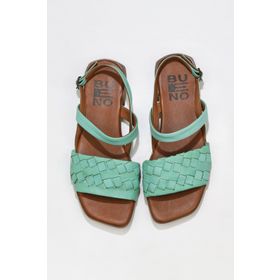 Bueno Shoes 01WU1810 Yeşil Deri Kadın Sandalet