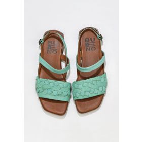 Bueno Shoes 01WU1810 Yeşil Deri Kadın Sandalet