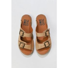 Bueno Shoes 01WU2518 Bej Deri Kadın Düz Terlik