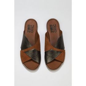 Bueno Shoes 01WU3000 Taba Haki Süet-Deri Kadın Düz Terlik