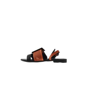 Bueno Shoes 01WU3010 Siyah Turuncu Kadın Sandalet