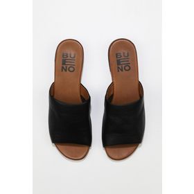 Bueno Shoes 01WU3100 Siyah Kahve Bej Deri Kadın Sandalet