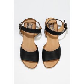 Bueno Shoes 01WU3101 Siyah Deri Kadın Sandalet