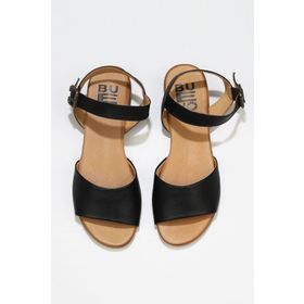 Bueno Shoes 01WU3101 Siyah Deri Kadın Sandalet