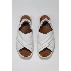 Bueno Shoes 01WU3309 Beyaz Deri Kadın Düz Sandalet