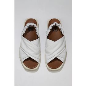 Bueno Shoes 01WU3309 Beyaz Deri Kadın Düz Sandalet