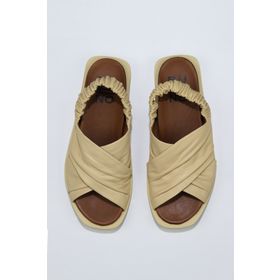 Bueno Shoes 01WU3309 Sarı Açık Deri Kadın Sandalet