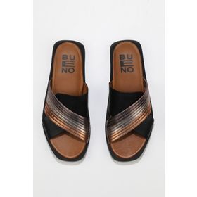 Bueno Shoes 01WU3315 Siyah Multi Deri Kadın Sandalet