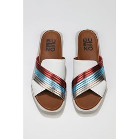 Bueno Shoes 01wu3315 Taba Multi Deri Kadın Düz Sandalet