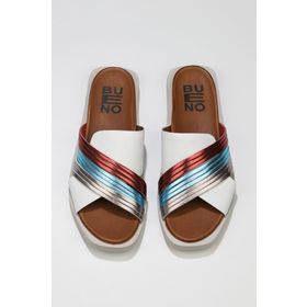 Bueno Shoes 01wu3315 Taba Multi Deri Kadın Düz Sandalet