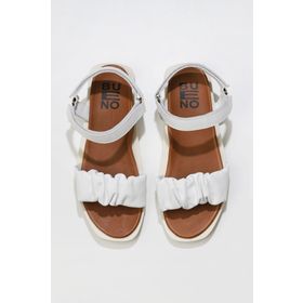 Bueno Shoes 01WU3317 Beyaz Deri Kadın Düz Sandalet
