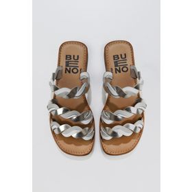 Bueno Shoes 01WU3416 Bej Multi Deri Kadın Düz Terlik