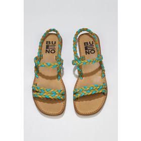 Bueno Shoes 01wu3417 Turuncu Multi Deri Kadın Düz Sandalet