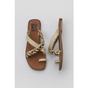 Bueno Shoes 01WU3419 Sarı Multi Deri Kadın Sandalet