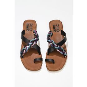 Bueno Shoes 01WU3419 Siyah Multi Deri Kadın Sandalet