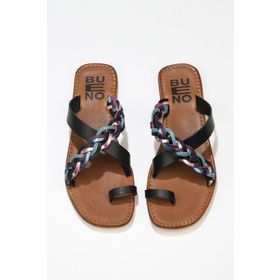 Bueno Shoes 01WU3419 Siyah Multi Deri Kadın Sandalet