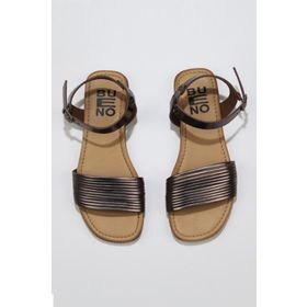 Bueno Shoes 01WU3420 Taba Parlak Deri Kadın Düz Sandalet