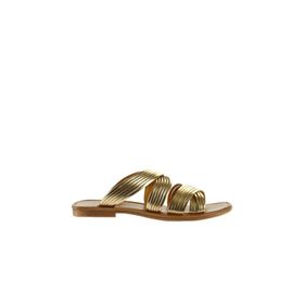 Bueno Shoes 01WU3422 Sarı Parlak Deri Kadın Düz Terlik
