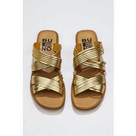 Bueno Shoes 01WU3422 Sarı Parlak Deri Kadın Düz Terlik