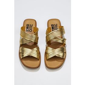 Bueno Shoes 01WU3422 Sarı Parlak Deri Kadın Düz Terlik