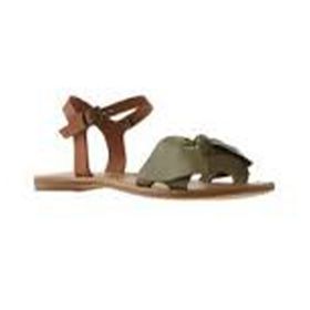 Bueno Shoes 01WU3424 Haki Taba Deri Kadın Sandalet