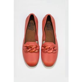 Bueno Shoes 01WU3600 Mercan Deri Düz Kadın Babet